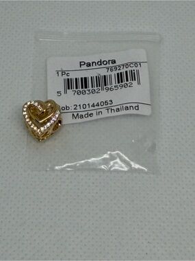 Pandora Sparkling Entwined Hearts Charm Gold Plated - 769270C01